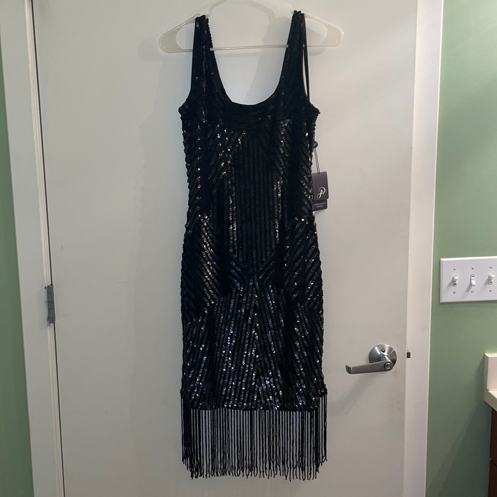 Adrianna Papell Fringe Gatsby Cocktail Dress